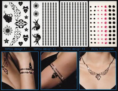 Maccabi Art Temporary Tattoo-Crystal Rock Diva Jewelry 11585