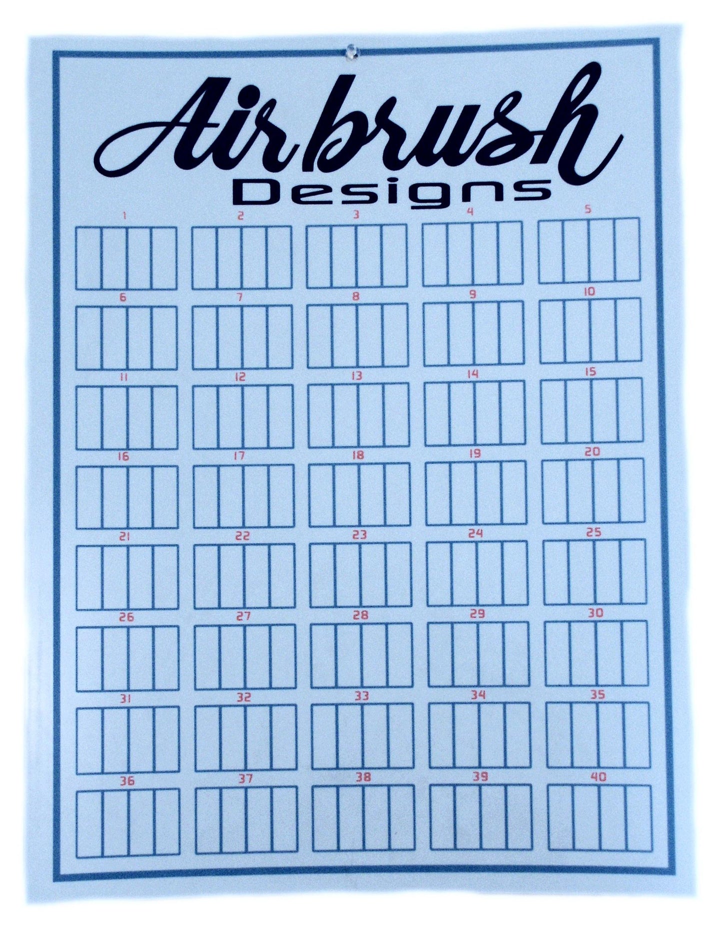 Airbrush Design Wall Mount Display-Holds 160 Design
