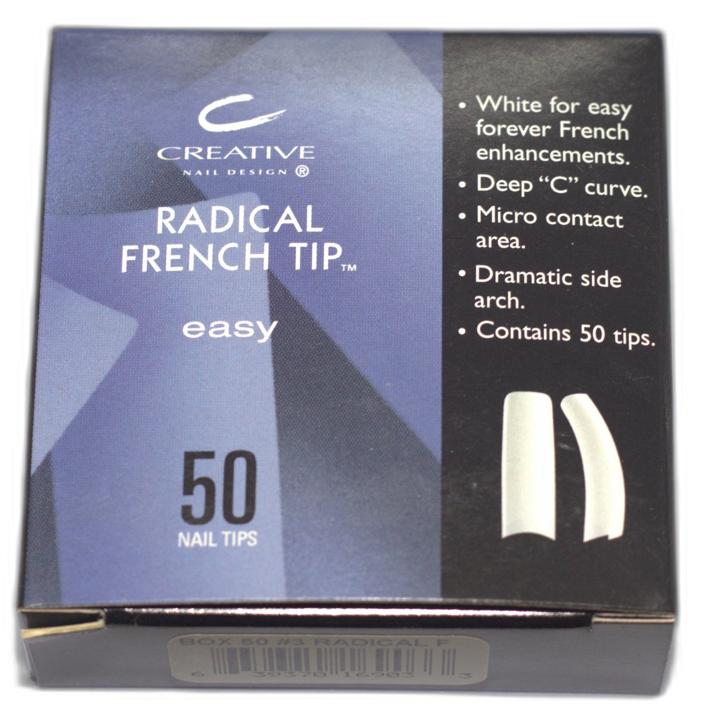Creative Radical French Tips White Size 3 50 tips/box