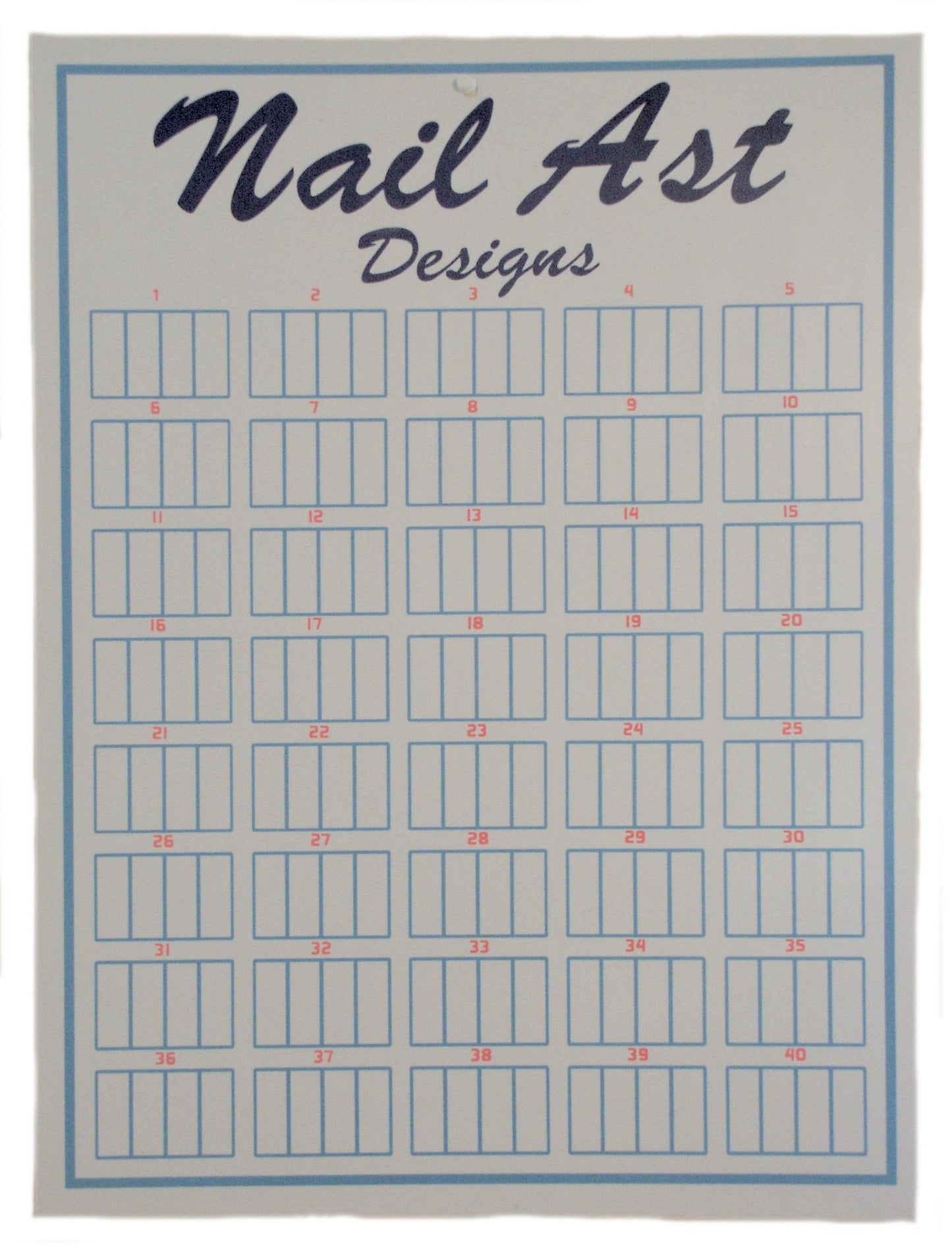 Nail Art Design Wall Mount Display-Holds 160 Design