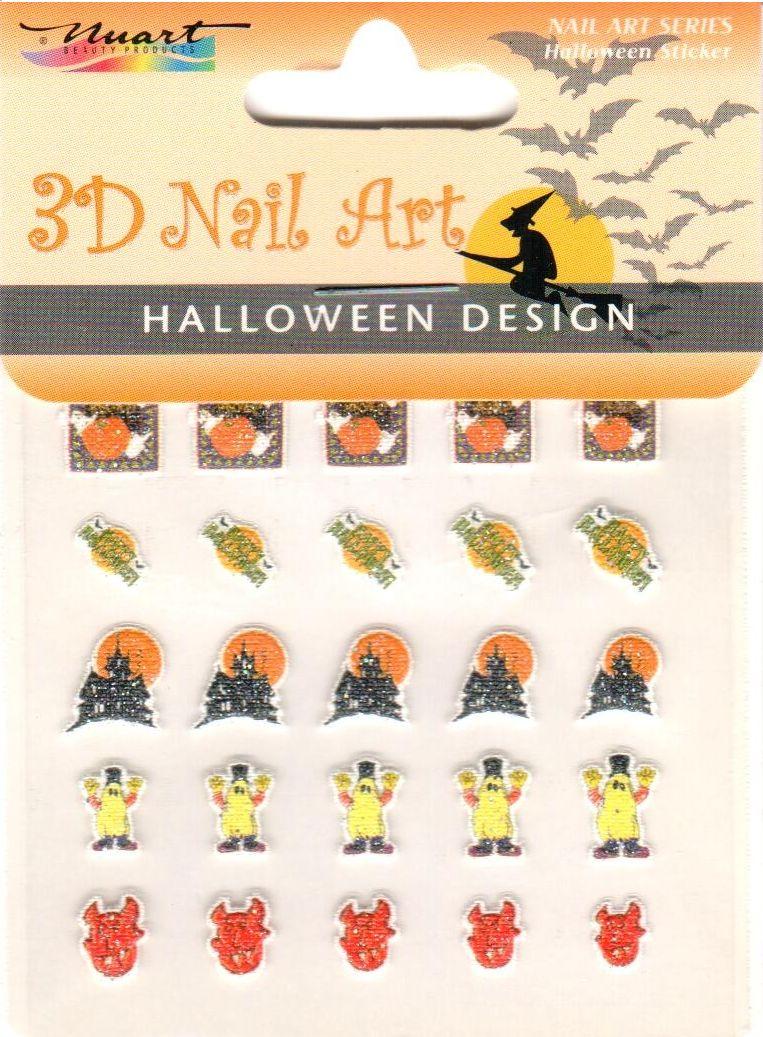 Nuart 3D Nail Art Sticker Halloween 01