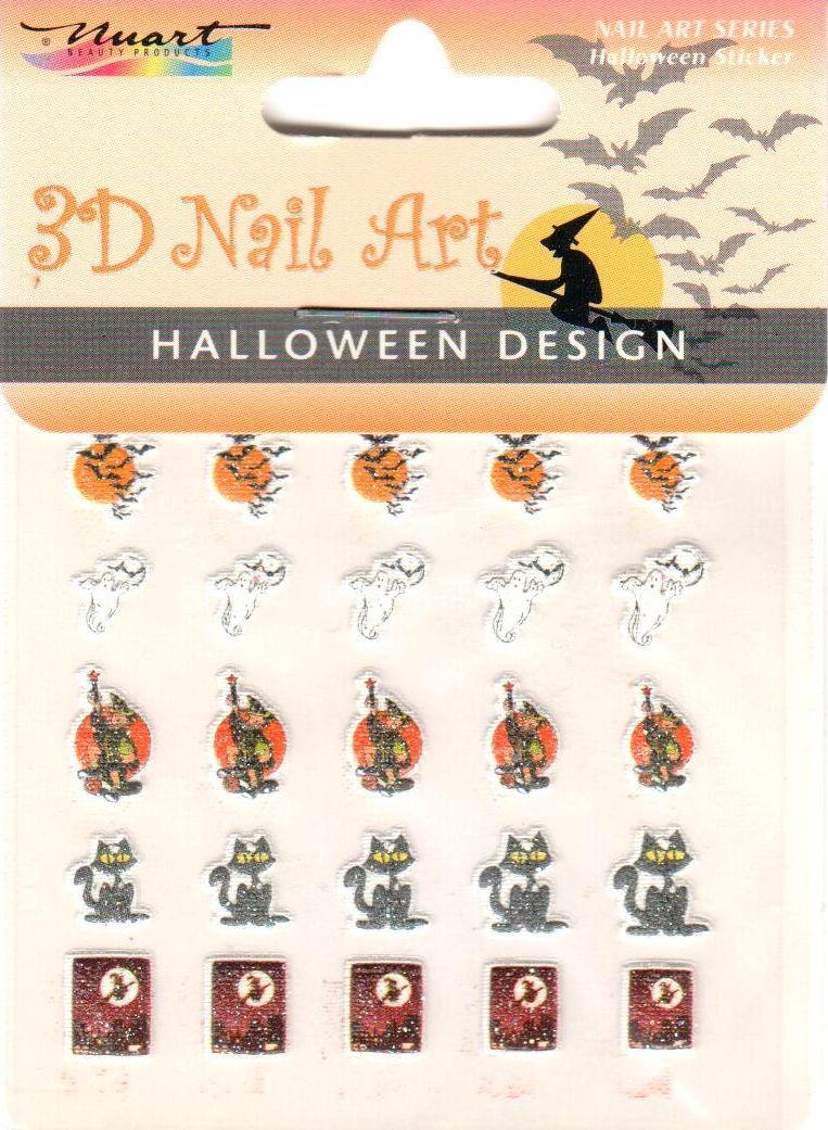 Nuart 3D Nail Art Sticker Halloween 06
