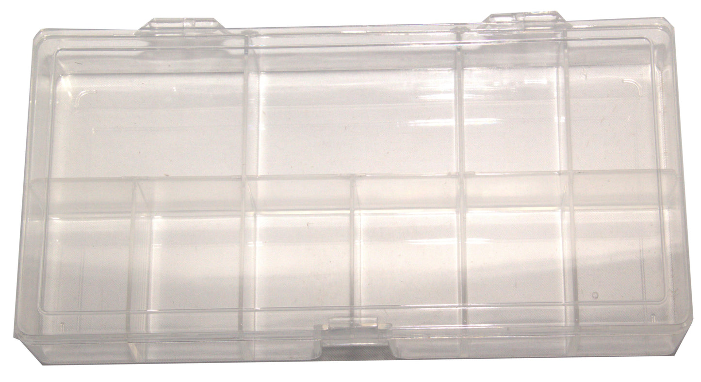 Nail Tip Box Clear Small 10 Compartments