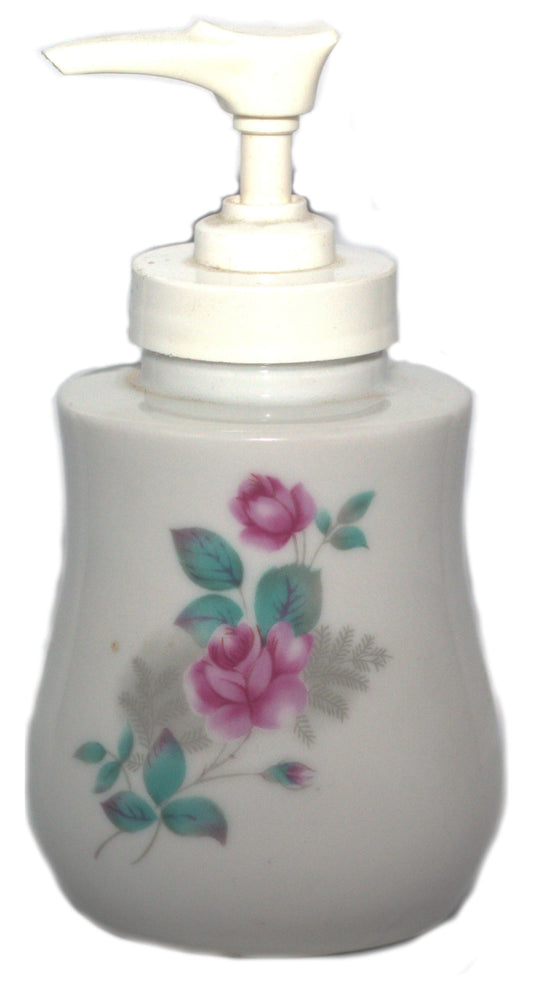 Porcelain Flower Lotion Dispenser 6 oz