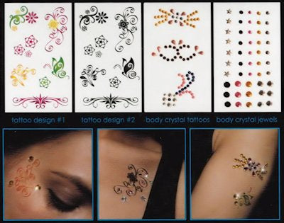 Maccabi Art Temporary Tattoo-Crystal Flowers 11548
