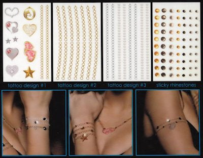 Maccabi Art Temporary Tattoo-Crystal Classic Jewelry 11583