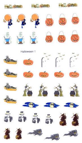 Nail Art Stickers-Halloween 001