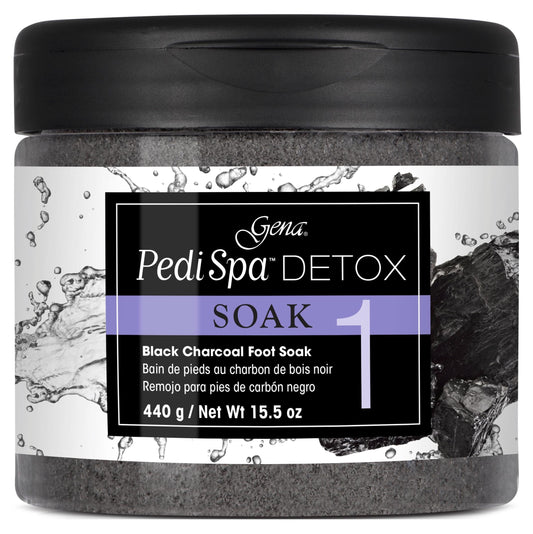 Gena Pedi Spa Detox Black Charcoal Soak 15.5 oz