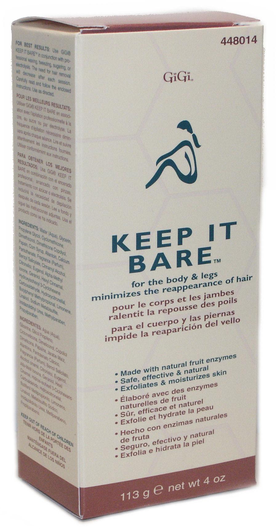 Box of GiGi Keep It Bare hair removal product