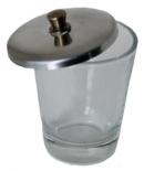Glass Dappen Dish with Stainless Steel Lid
