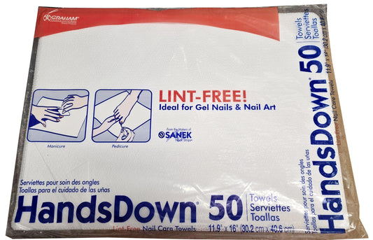 Graham HandsDown Nail Care Towels White 50 towels/pack