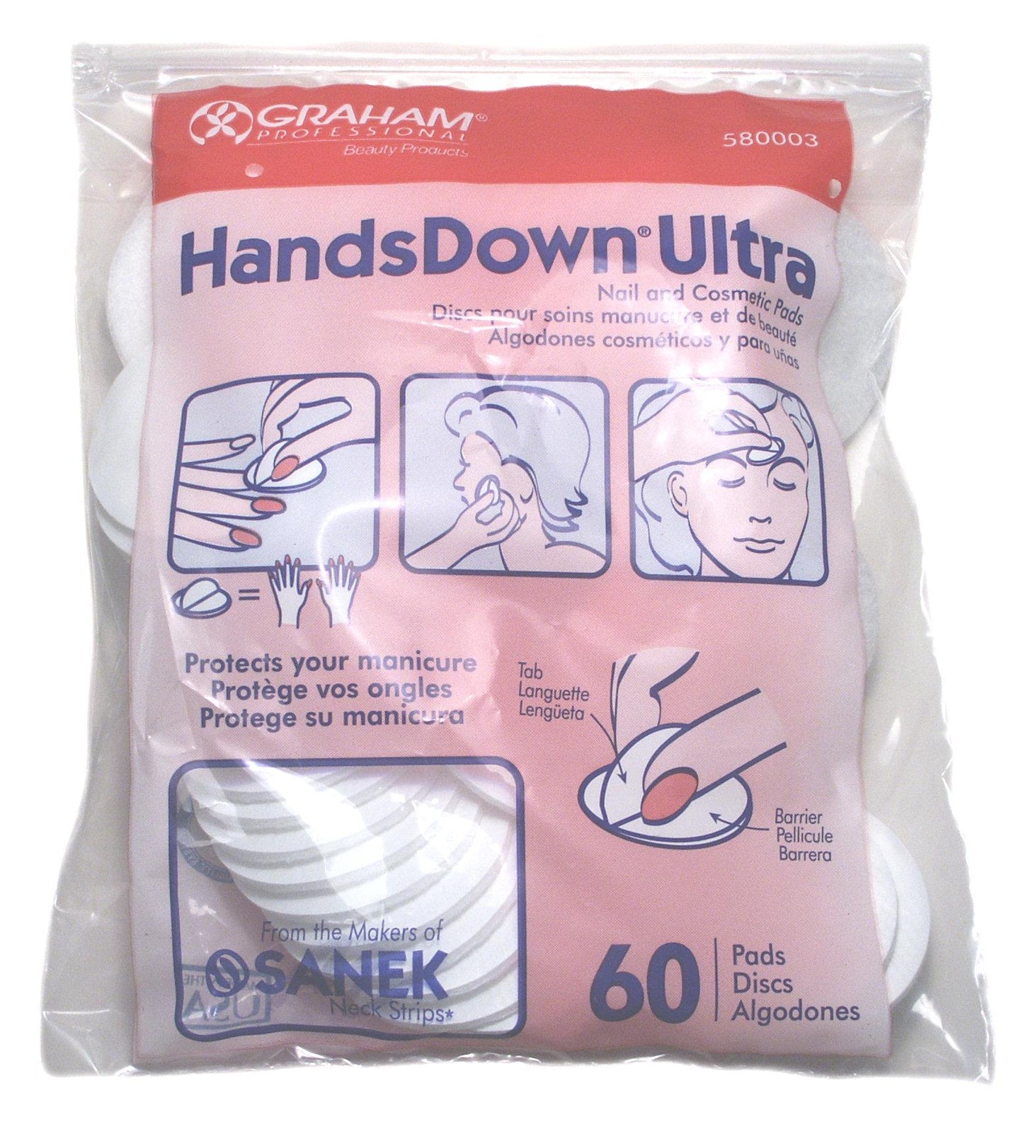 Graham HandsDown Ultra Nail & Cosmetic Pads 60 pads