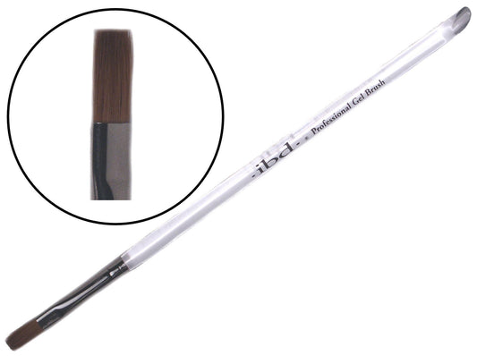 ibd Professional Gel Brush Clear Handle Flat #6
