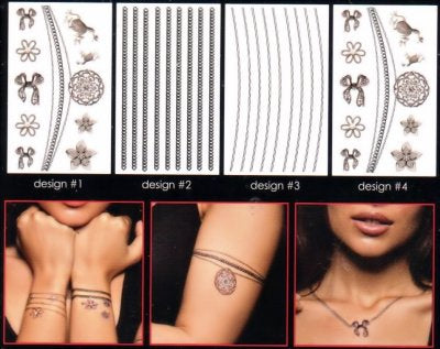 Maccabi Art Temporary Tattoo-Flower Jewelry 11561