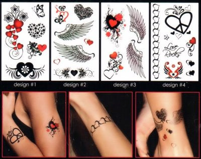 Maccabi Art Temporary Tattoo-Hearts 11573