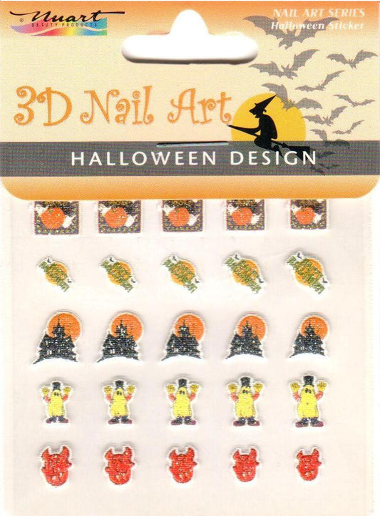 Nuart 3D Nail Art Sticker Halloween 01