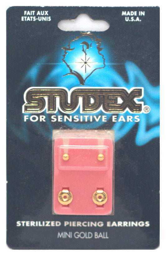 Studex Sterilized Piercing Earrings Gold Ball Mini 1 pair