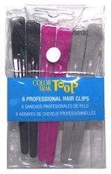 Color Trak Professional Hair Clips 6 pack
